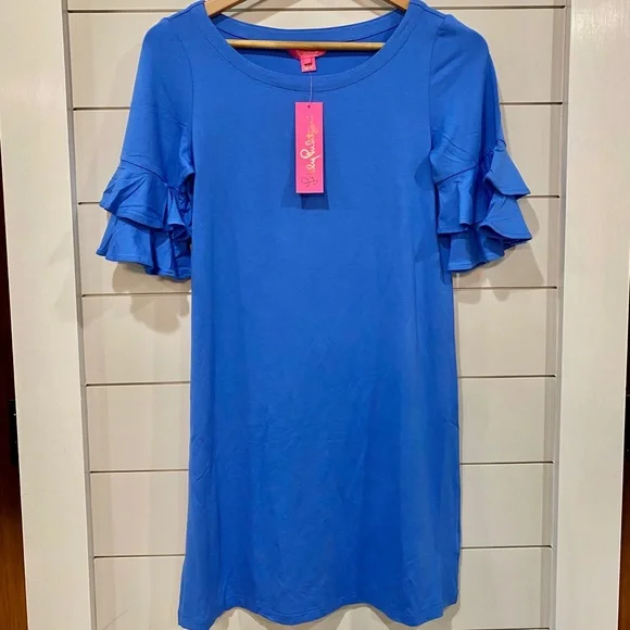 NWT Lilly Pulitzer Lula Dress Coastal Blue - Picture 1 of 6